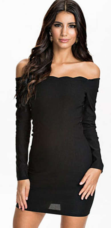 WONDERFUL WAVE OFF SHOULDER MINI DRESS