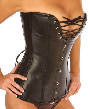 LOVELY LEATHER LOOK CORSET