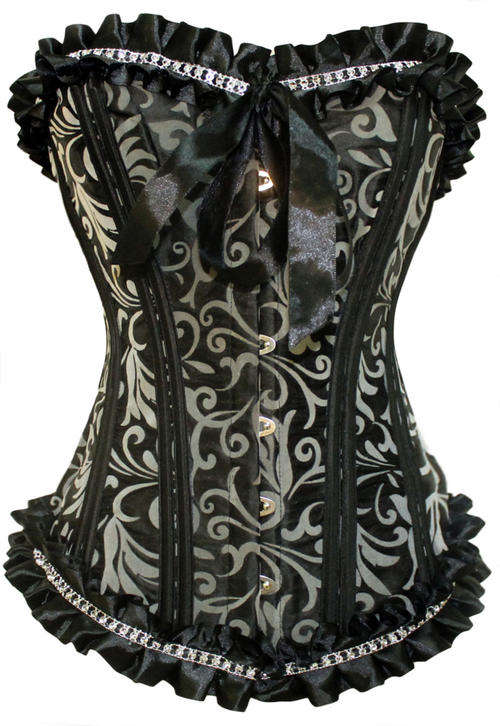 PRETTY PLEATED FRILL CORSET