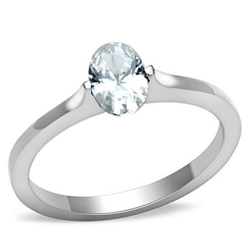 PRETTY 18K WHITE GOLD PLATED SIMULATED DIAMOND LADIES RING