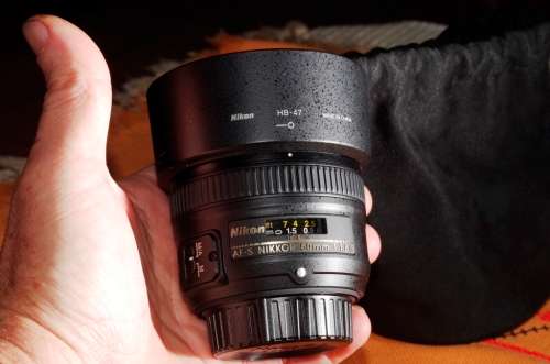 Nikon 50mm prime 1.8 G lens, pristine.