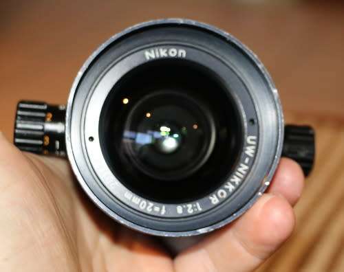 Nikon Nikonos underwater lens, 20mm 2.8, photos show exact item on sale, glass is clean.