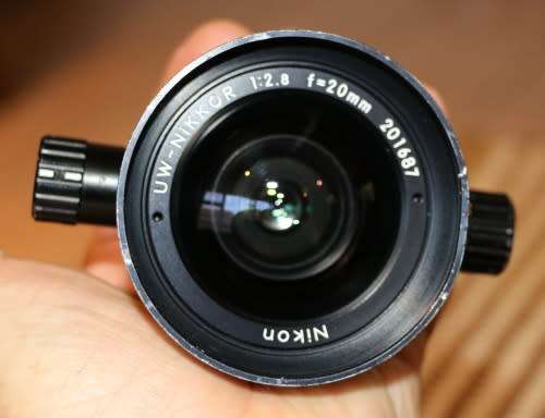 Nikon Nikonos underwater lens, 20mm 2.8, photos show exact item on sale, glass is clean.