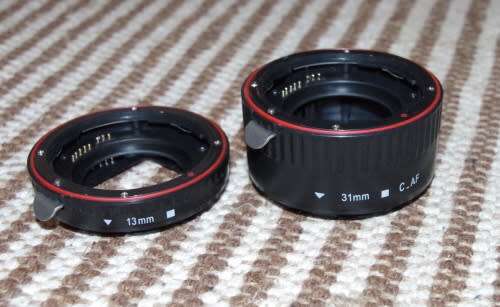 2 macro tubes for canon camera, photos show exact items on sale, no caps included