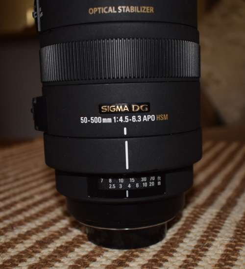 Sigma for Sony 50-500 Image Stabilised lens, photos show exact item, works perfectly,