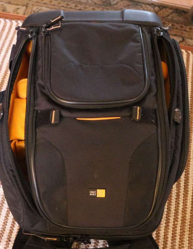 Case Logic backpack camera bag, photos show exact item on sale, excellent condition, laptop slot.