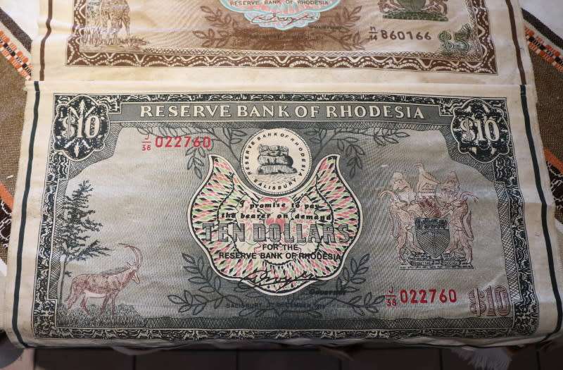 Rhodesian printed money banners, please read description.