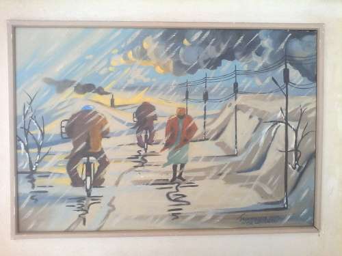 Master John Koenakeefe Mohl (Highly collectable oil on board) Into the storm - 1900 - 1949