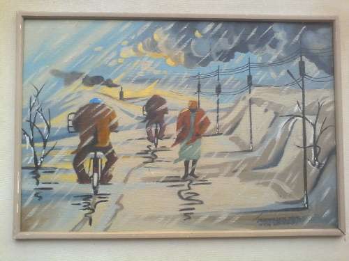 Master John Koenakeefe Mohl (Highly collectable oil on board) Into the storm - 1900 - 1949