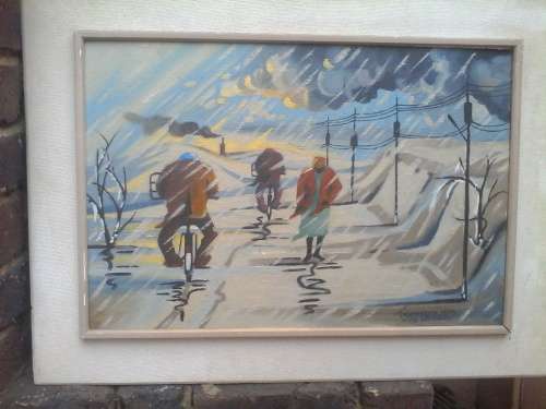 Master John Koenakeefe Mohl (Highly collectable oil on board) Into the storm - 1900 - 1949