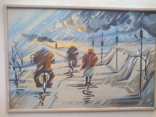 Master John Koenakeefe Mohl (Highly collectable oil on board) Into the storm - 1900 - 1949