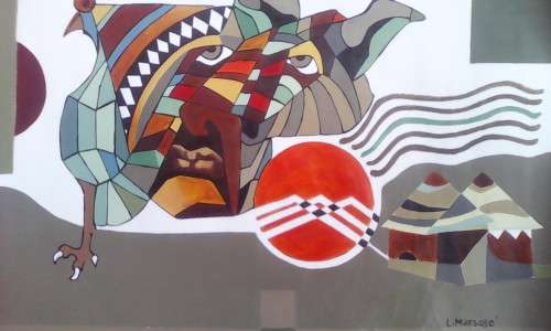 Leonardo Matsoso 1949..."60cm x 42cm.....MY ANCESTORS.