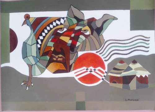 Leonardo Matsoso 1949..."60cm x 42cm.....MY ANCESTORS.