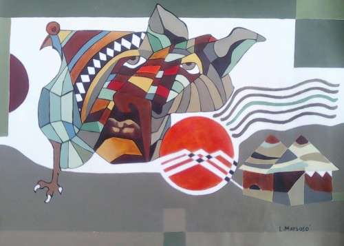 Leonardo Matsoso 1949..."60cm x 42cm.....MY ANCESTORS.