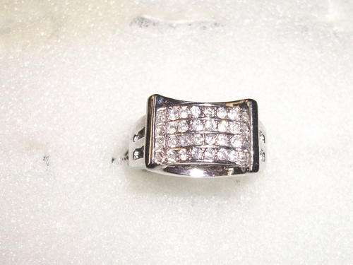 STUNNING SILVER DESIGNERS ELECTROPLATED RING WHIT BEAUTIFUL STONES ADDED SIZE 17,18,19,20