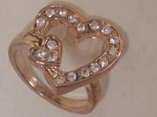 STUNNING GOLD DESIGNERS EP RING WITH BEAUTIFUL SIM DIAMONDS ADDED SIZE 17,18,19
