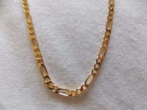 STUNNING NECKLACE GOLD FILLED FIGARO 3MM WIDE & 600 MM LONG(FREE IMPORT COSTS)