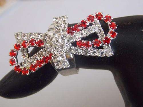 Stunning!!!!SIMULATED GEMSTONES RING ONE SIZE FIT ALL