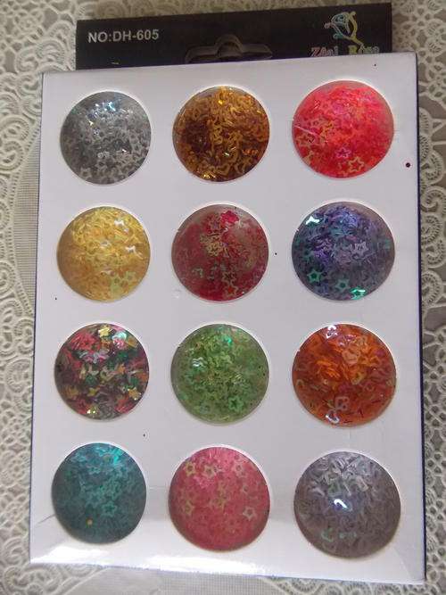 COLOURFUL NAIL ART POWDER  (12 COLOURS ALL YOURS)
