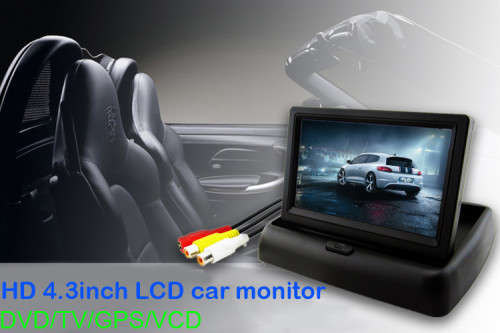 2 Channel Video 4.3" Foldable TFT LCD Color Camera Rearview Car Monitor *Local Stock*