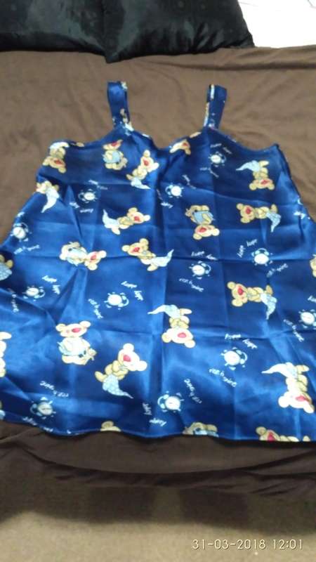 Free mystery gift!! Beautiful Teddy Satin Sleepwear Dress -  Quality Second Hand Clothing