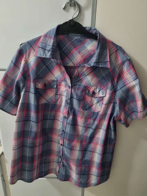 Ladies check casual top/shirt