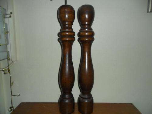 Solid wood salt and pepper grinder set large