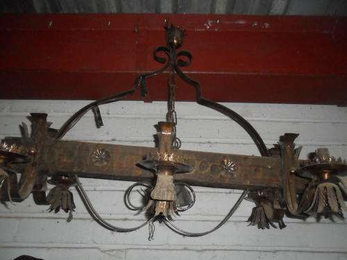 LARGE METAL CHANDELIER BEAUTIFUL