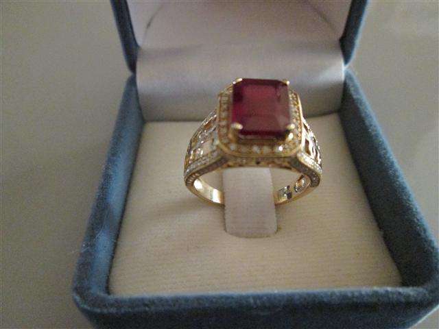 RUBY with certificate set in 14ct Gold with Valuation certificate only for Crazyshopper