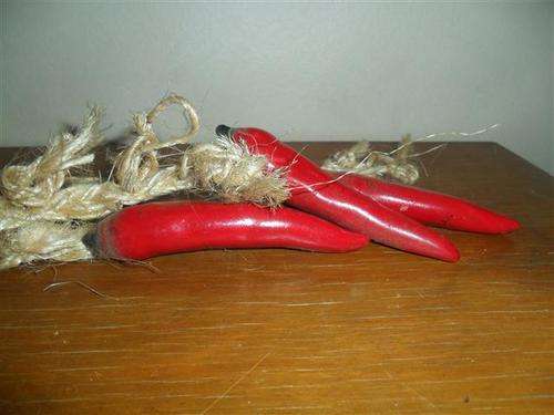 Chilli ornament for hanging decor in kitchen