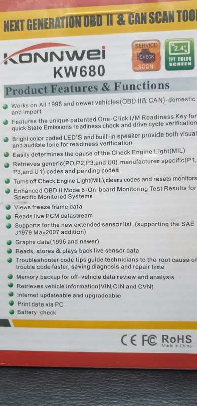 NEXT GENERATION OBD II & CAN SCAN TOOL KW680