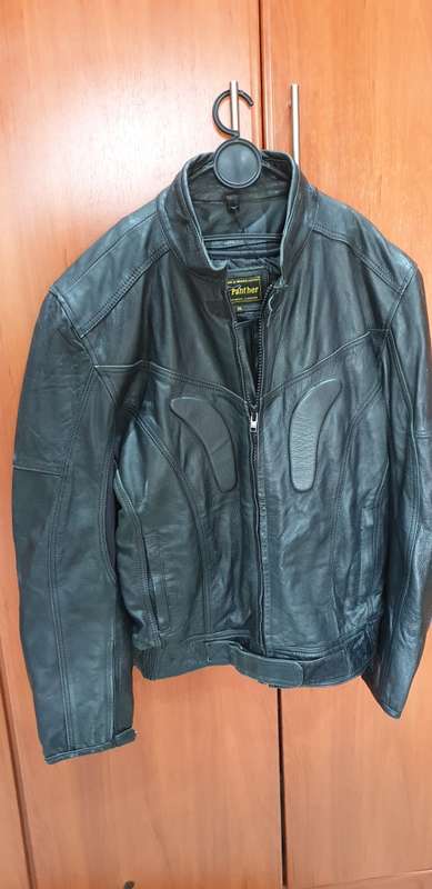 5XL PANTHER PADDED LEATHER BIKERS JACKET (UNUSED)