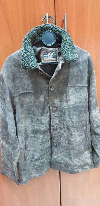 REAL M LEATHER JACKET (SIZE  XL)BROWN