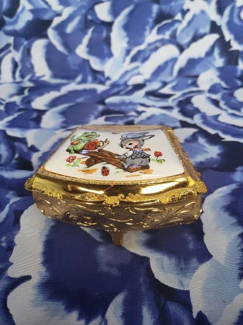 ANTIQUED JEWELRY BOX QUALITY PLATED - A TIVOLI ORIGINAL