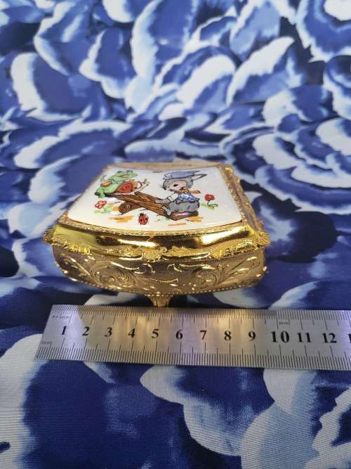 ANTIQUED JEWELRY BOX QUALITY PLATED - A TIVOLI ORIGINAL