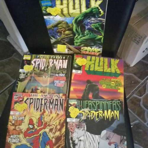 THREE SPIDERMAN COMICS AND HULK COMICS [ONE BID FOR ALL]