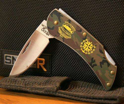 Small Zippo Knife with special forces badge and rose