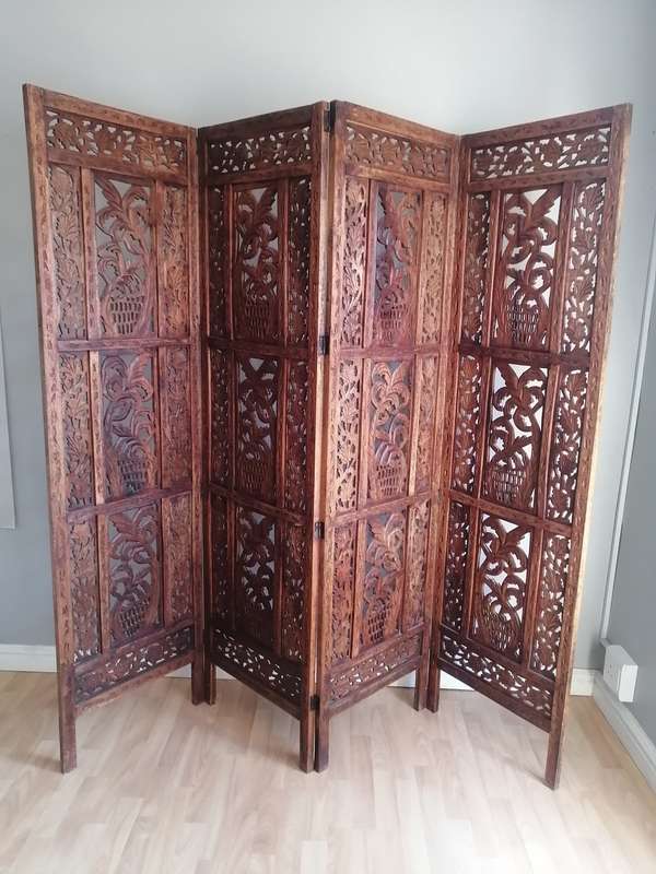 4 Panel Wooden Room Divider