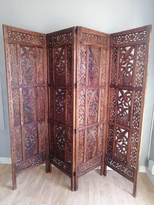 4 Panel Wooden Room Divider
