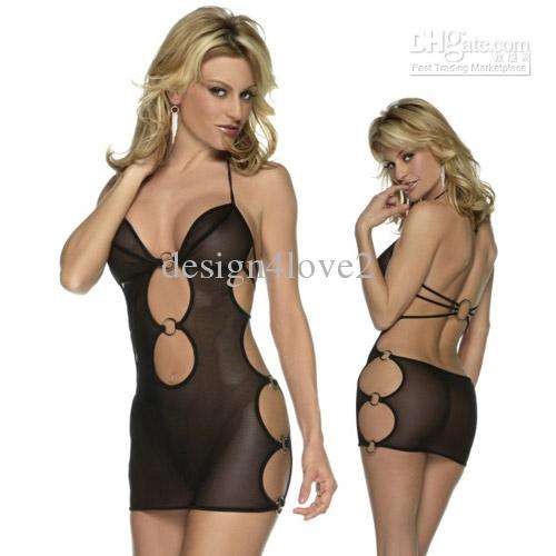 HOT Sexy  Black Sheer Babydoll,bodysuit/skintight+g-string