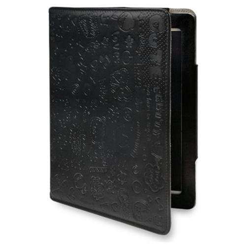 Cute Cartoon Style iPad Leather Case Cover for iPad 2 / 3 - Black