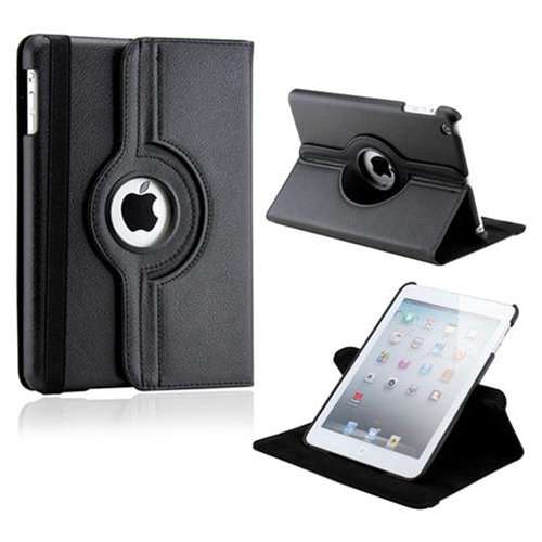 iPad Mini 360 Degree Rotating PU Leather Case - Black