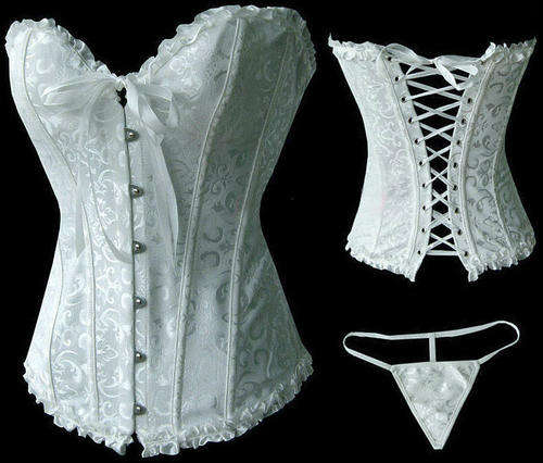Sexy White Satin Corset