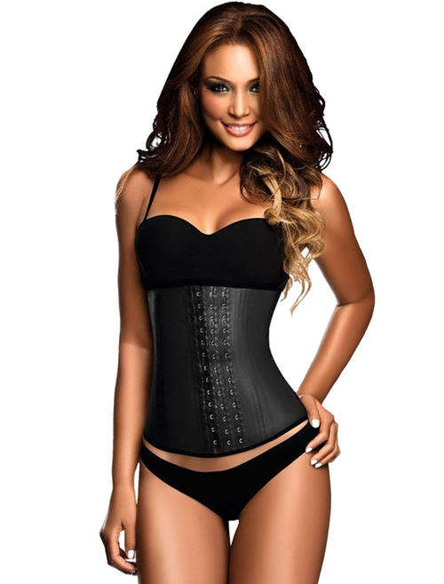 Latex Steel Bone Underbust Corset for Gym and waist training: Size M-L