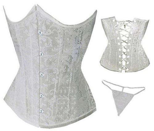 Sexy White Satin Corset
