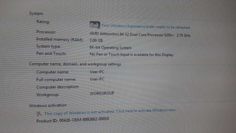 ASUS AMD ATHLON 64 x2 Dual Core PC with 3 GB RAM, 500 GB Hard Drive, DVD Writer