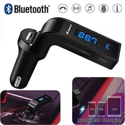 CARG7 Bluetooth Car Modulator and Charger BLACK