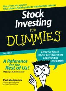 Stock Investing for Dummies - Ebook