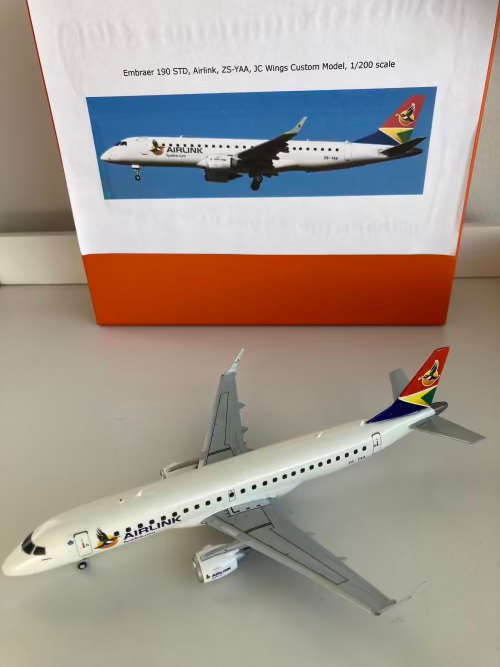 Airlink Embraer ERJ-190 aircraft model 1:200 scale