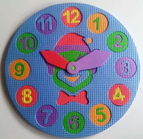 Bright, Colourful and Educational EVA Foam Clock